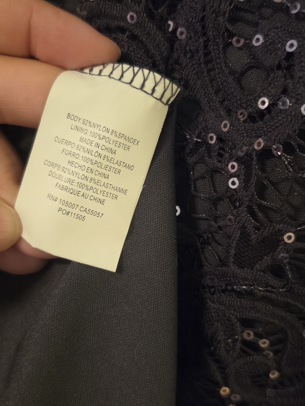 EUC! Women's Merina Dark Grey Sequin Long Sleeve Cocktail Dress - Size 14 - Picture 5 of 5